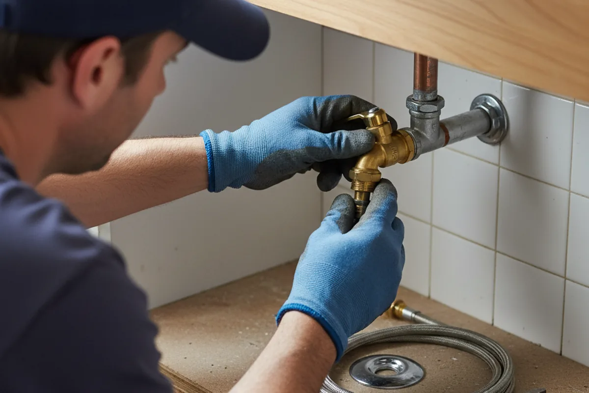 Shutoff valve and fitting work during Well Pump Repair in Poplar